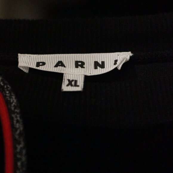 NWOT Black Sweater with Red & Gray Drawstrings Women’s Size XL - Picture 3 of 4